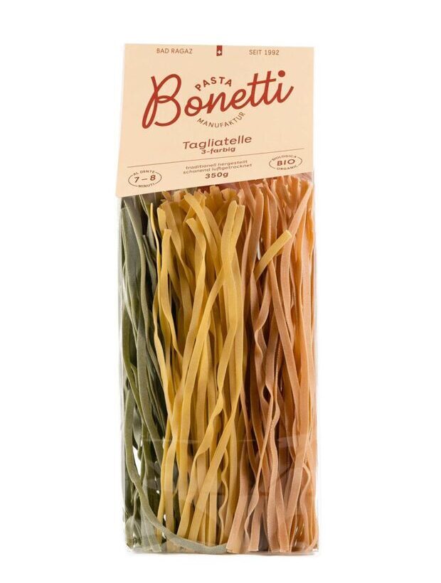 Bio Tagliatelle 3-farbig